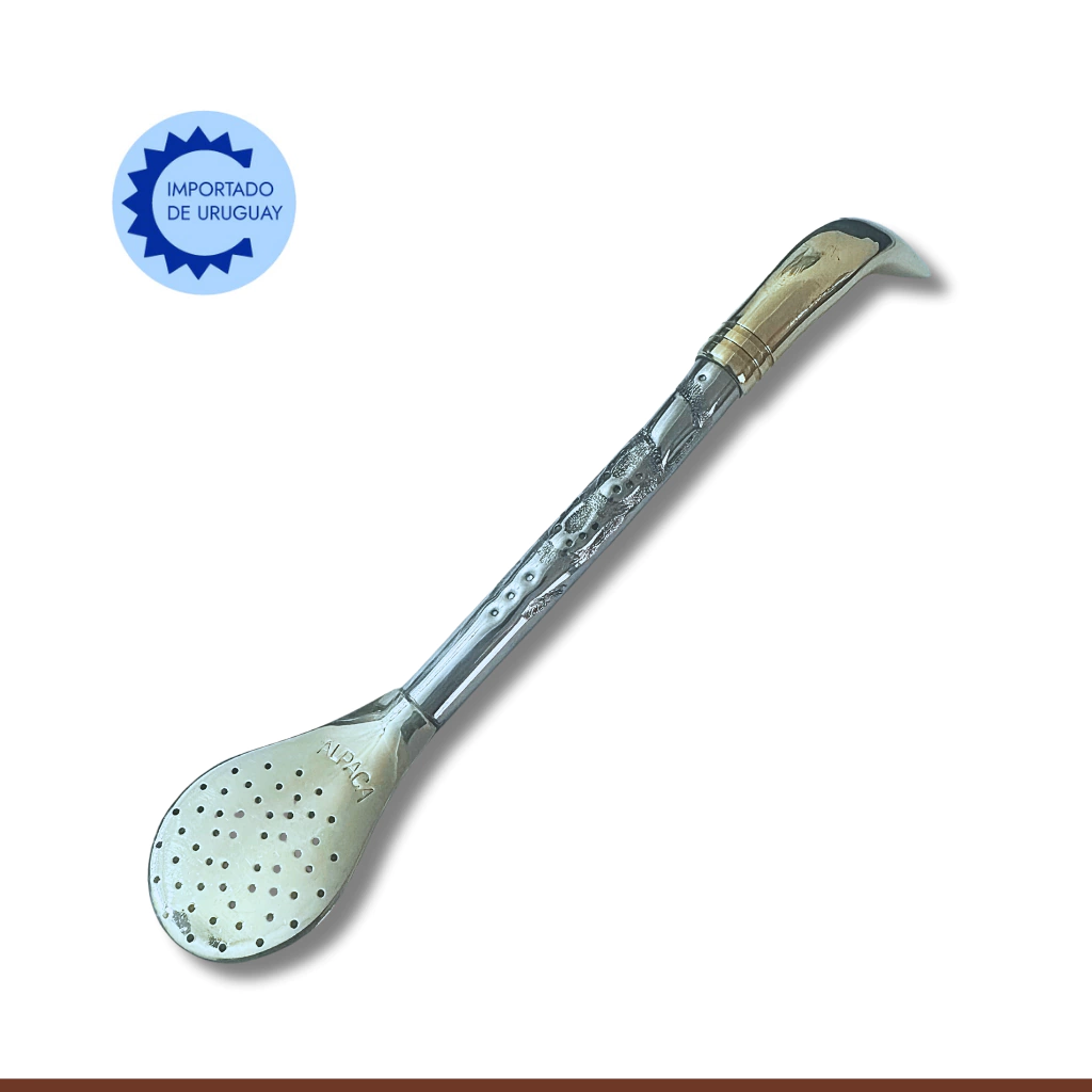 Bombillón de Alpaca Uruguaya con Pico de Loro, modelo Elegante